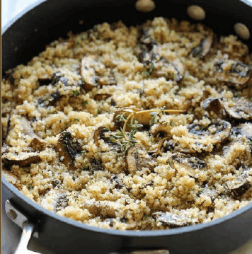 Vegan Garlic Mushroom Quinoa recipe